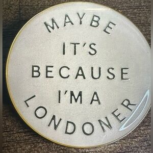 Tan Londoner Button Pin